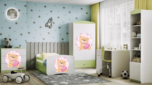 Komoda babydreams zielona miś motylki