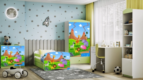 Komoda babydreams zielona safari
