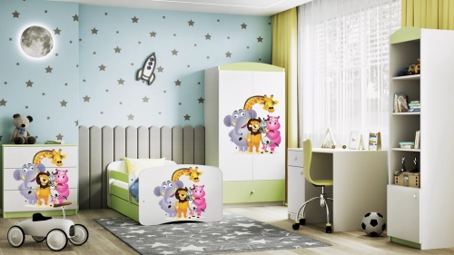 Komoda babydreams zielona zoo