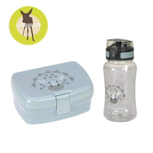 Lassig Zestaw Na Lunch Lunchbox + Butelka Tritanowa Bidon 460ml About Friends Dinozaur