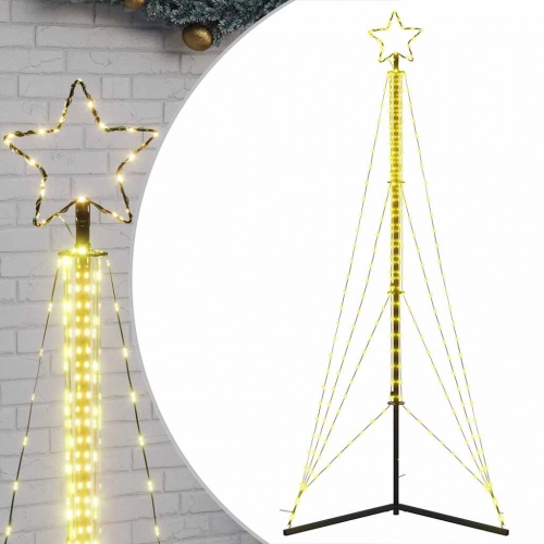 Led Ziemassvētku Eglīte 483 Led Silti Balta 240 Cm Vidaxl