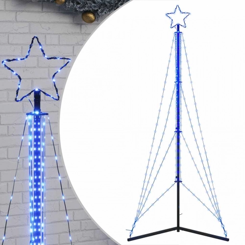 Led Ziemassvētku Eglīte 483 Led Zila 240 Cm Vidaxl