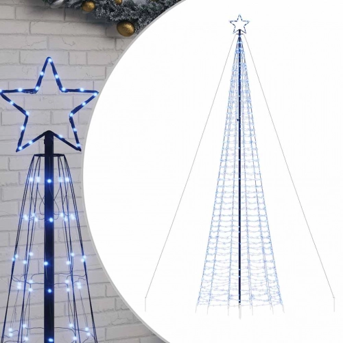 Led Ziemassvētku Eglīte Ar Tapas 1534 Led Zila 500 Cm Vidaxl