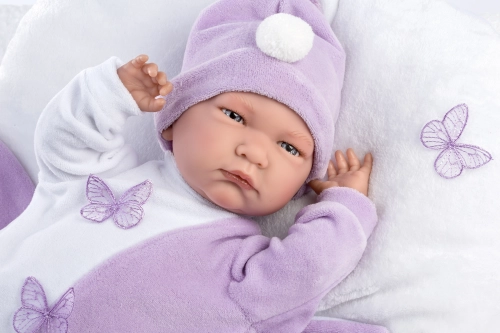 Lelle zīdainis Lalo 42 cm (raud, runā, ar mānekli, mīkstais ķermenis) Spānija LL74036
