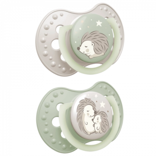 Lovi Night&Day Hedgehog Smoczek Silikonowy Dynamiczny 6-18m 2 szt 22/930