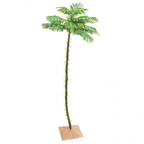 Mākslīgā Palma, 136 Silti Baltas Led, 220 Cm Vidaxl