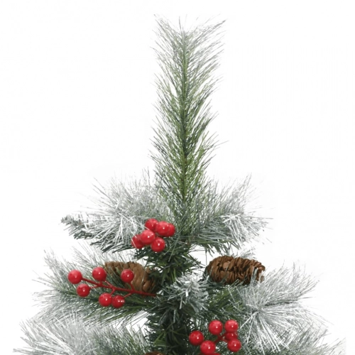 Mākslīgā Ziemassvētku Egle Ar Čiekuriem Un Ogām, 150 Cm Vidaxl