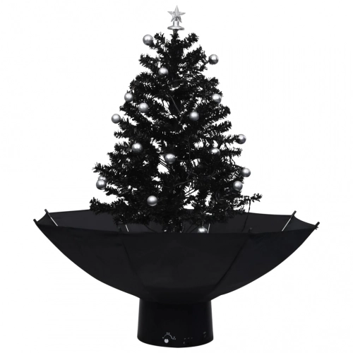 Mākslīgā Ziemassvētku Egle Ar Pamatni, Melna, 75 Cm, Pvc Vidaxl