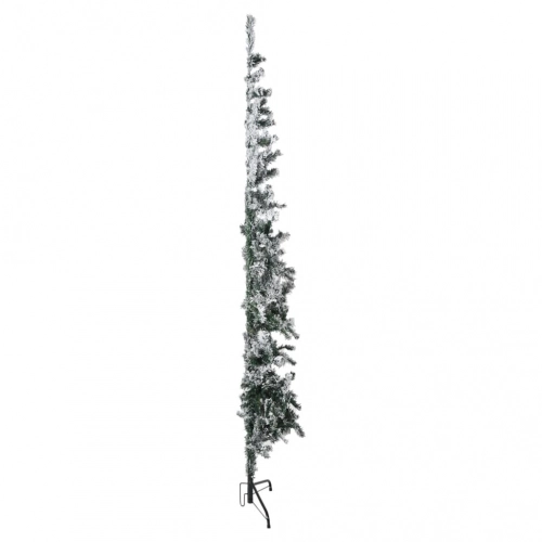 Mākslīgā Ziemassvētku Egle Ar Sniegu, Šaura, Pusapaļa, 240 Cm Vidaxl