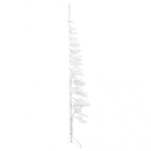 Mākslīgā Ziemassvētku Egle Ar Statīvu, Pusapaļa, Balta, 150 Cm Vidaxl