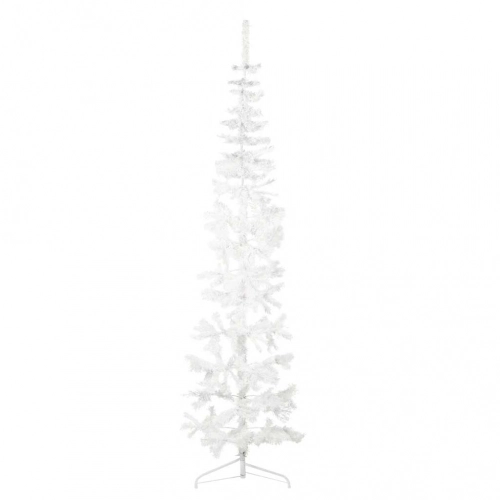 Mākslīgā Ziemassvētku Egle Ar Statīvu, Pusapaļa, Balta, 240 Cm Vidaxl