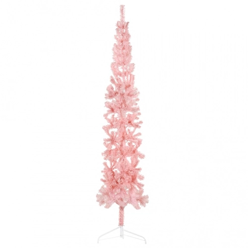 Mākslīgā Ziemassvētku Egle Ar Statīvu, Pusapaļa, Rozā, 210 Cm Vidaxl