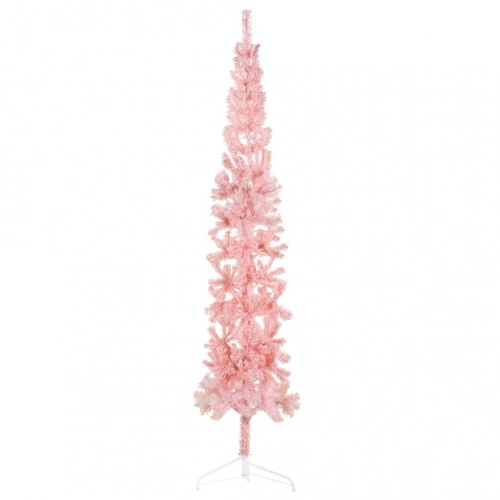 Mākslīgā Ziemassvētku Egle Ar Statīvu, Pusapaļa, Rozā, 240 Cm Vidaxl