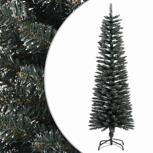 Mākslīgā Ziemassvētku Egle Ar Statīvu, Šaura, 150 Cm, Zaļa, Pvc Vidaxl