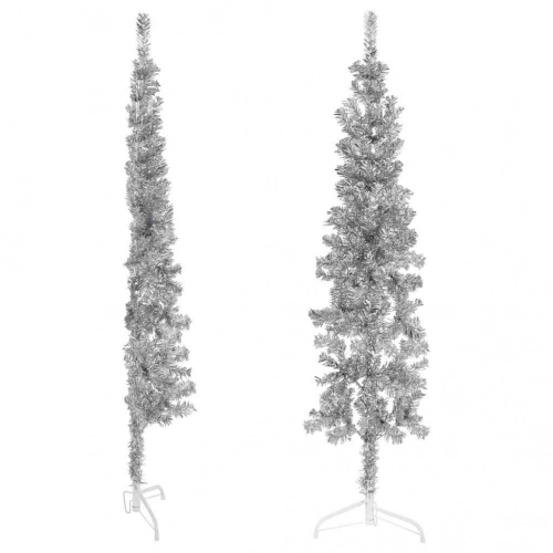 Mākslīgā Ziemassvētku Egle, Statīvs, Pusapaļa, Sudraba, 120 Cm Vidaxl