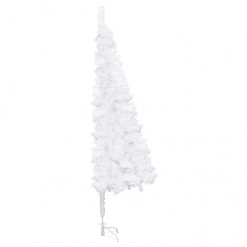 Mākslīgā Ziemassvētku Egle, Stūra, Balta, 240 Cm, Pvc Vidaxl