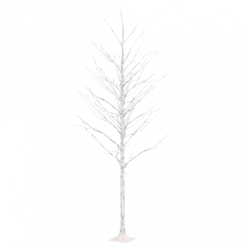 Mākslīgais Bērzs, Balts, 240 Silti Baltas Led, 300 Cm Vidaxl