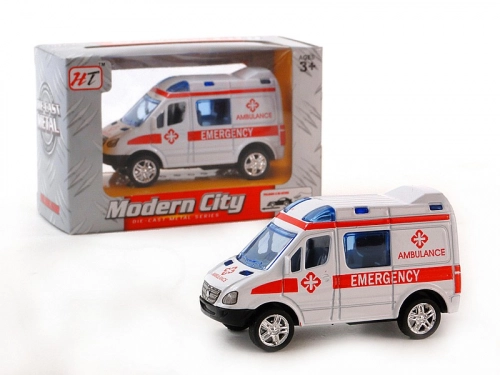Metāla auto Ambulance / Policija 8 cm dažādas, inercija 435650