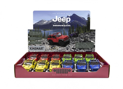 Металлическая моделька машинка 2018 Jeep Wrangler (Open Top) 1:34 KT5412A