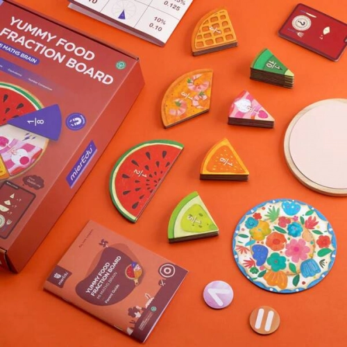 MierEdu Yummy Food ME338 Układanka Matematyczna Do nauki Ułamków