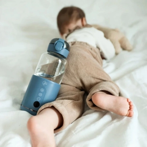 MyBabyBottle Przenośny Podgrzewacz do Butelek, Wody i Mleka dla Dzieci - Niebieski