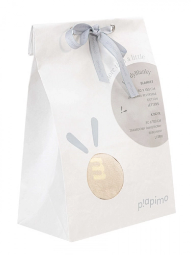 Piapimo HandyBlanky Kocyk Bambusowy 80x100cm Pszczółki Piaskowy