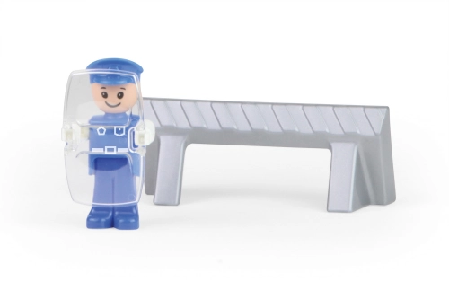 Policijas mašīna ar cilvēciņu un barjeru Truxx 29 cm Čehija L04455 kastē
