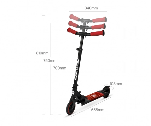 Skrejritenis Qplay Hulajnoga Honeycomb Red