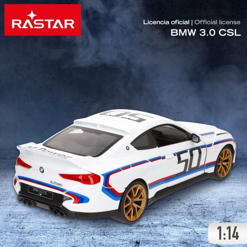 Radiovadāmā mašīna Bmw 3.0 Csl 1:14 6 virz., lukturi, durvji, uz baterijām, 6+ CB41289