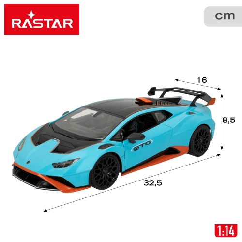 Radiovadāmā mašīna LAMBORGHINI HURACAN STO (blue) 1:14 6 virz., lukturi, durvji, kapots, baterijas, 6+ CB46978