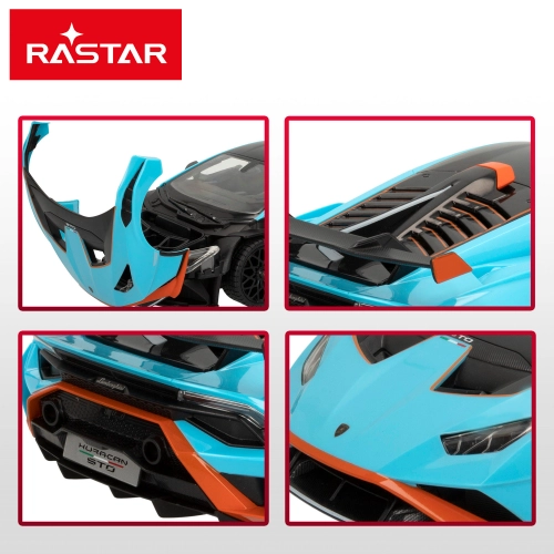 Radiovadāmā mašīna LAMBORGHINI HURACAN STO (blue) 1:14 6 virz., lukturi, durvji, kapots, baterijas, 6+ CB46978