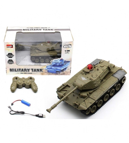 Радиоуправляемый танк (свет, звук, 4 напр.) USB зарядка 35x20,5x18 cm 547902