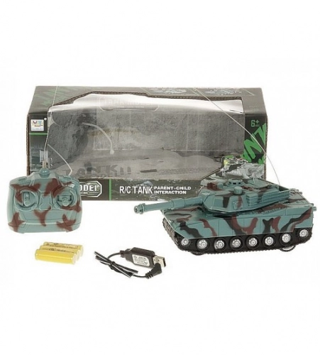Radiovadāmais tanks (gaisma, skaņa, 4 virz.) ar USB uzlāde 23x9 cm 549517