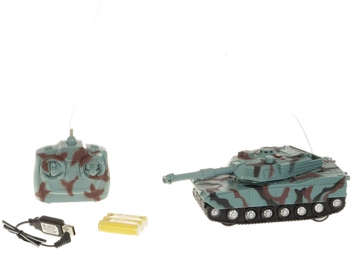 Radiovadāmais tanks (gaisma, skaņa, 4 virz.) ar USB uzlāde 23x9 cm 549517