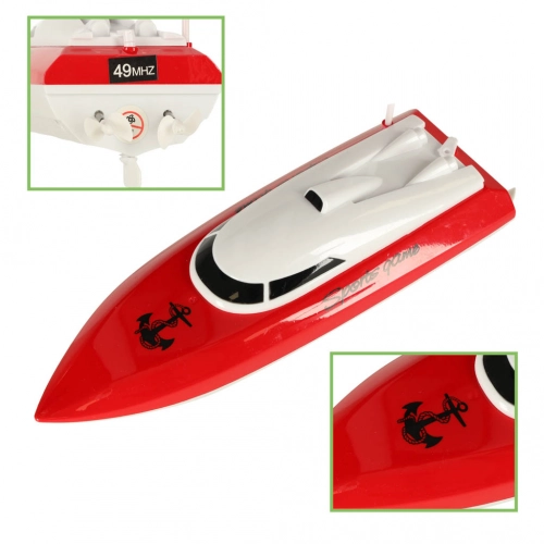 RC laiva 4CH mini CP802 sarkana