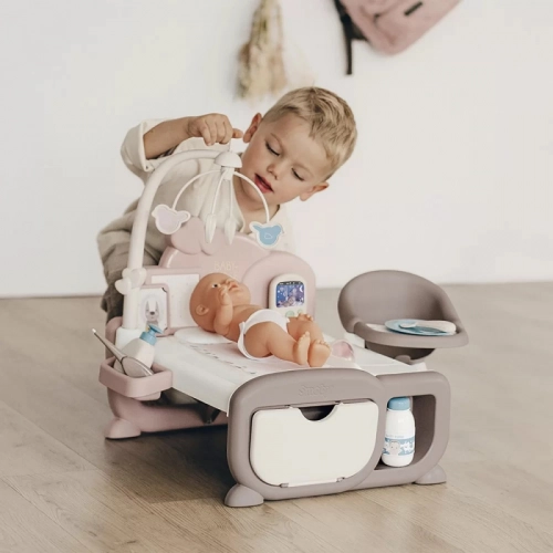 SMOBY Baby Nurse Pārtinamais stūritis lellei + aksesuāri