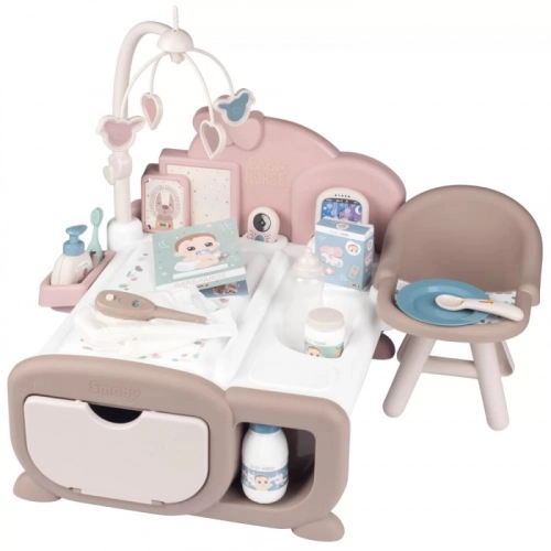 SMOBY Baby Nurse Pārtinamais stūritis lellei + aksesuāri