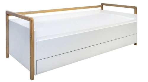 Gulta Victor White ar atvilktni un matraci 180x80