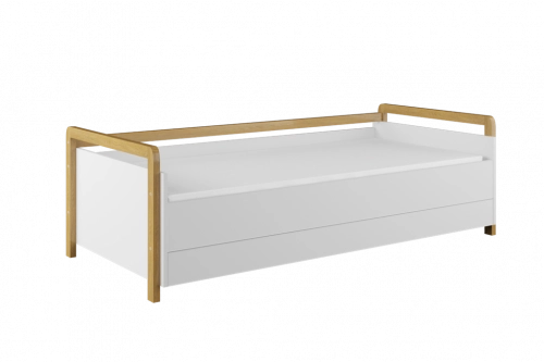 Gulta Victor White ar atvilktni un matraci 180x80