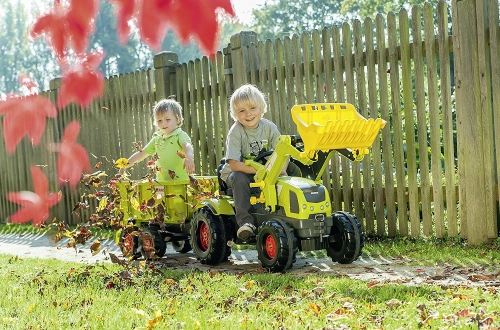 Детский Трактор с педалями с ковшом и надувными колесами Rolly Toys rollyFarmtrac Fendt 211 Vario (3-8 лет) 611089