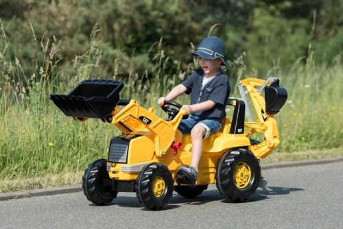 Traktors Bērniem ar pedāļiem un diviem kausiem Rolly Toys rollyJunior CAT (3-8 gadiem) 813001