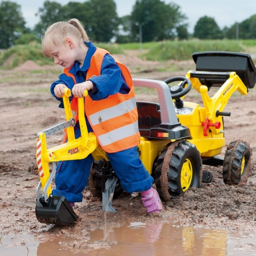 Traktors Bērniem ar pedāļiem un diviem kausiem Rolly Toys rollyJunior JCB (3-8 gadiem) 812004