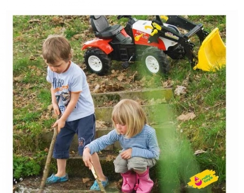 Детский Трактор с педалями и ковшом Rolly Toys rollyFarmtrac Steyr 6240 CVT (надувные колеса) 046331