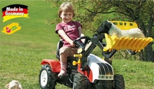 Детский Трактор с педалями и ковшом Rolly Toys rollyFarmtrac Steyr 6240 CVT (надувные колеса) 046331