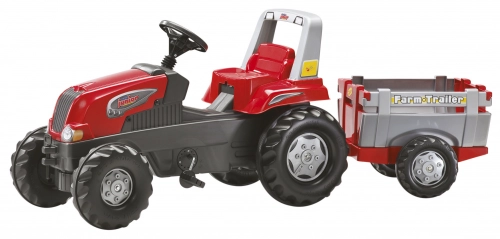 Детский Трактор с педалями и прицепом Rolly Toys rollyFarmtrac Junior RT 800261