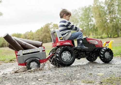 Детский Трактор с педалями и прицепом Rolly Toys rollyFarmtrac Junior RT 800261
