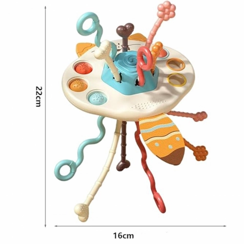 WOOPIE BABY Zabawka Sensoryczna Montessori Gryzak Grzechotka Wielofunkcyjny Lis