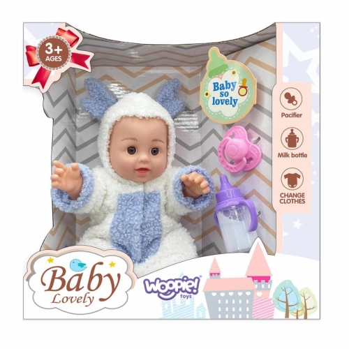 WOOPIE ROYAL LКула Бобас в шерстяном костюмчике олененка + аксессуары 28 см
