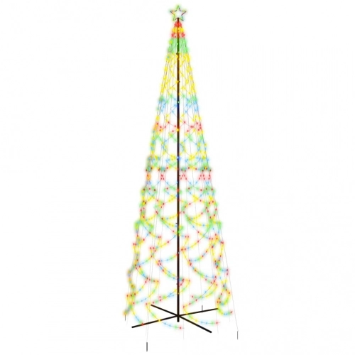 Ziemassvētku Egle, 1400 Krāsainas Led Lampiņas, 160X500 Cm Vidaxl