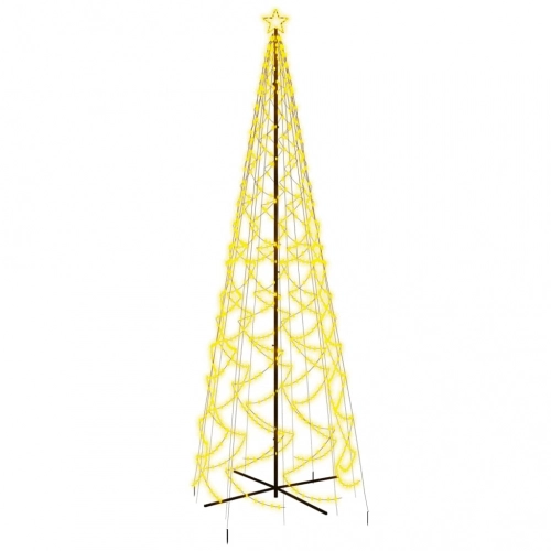 Ziemassvētku Egle, 1400 Silti Baltas Led Lampiņas, 160X500 Cm Vidaxl